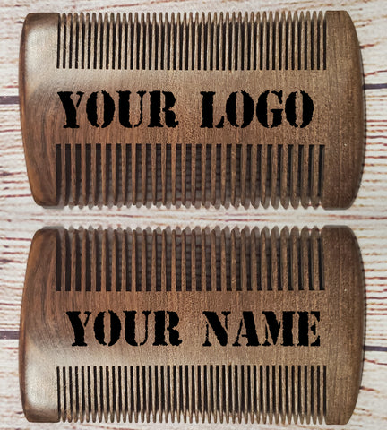 Personalizable Wooden Beard Comb